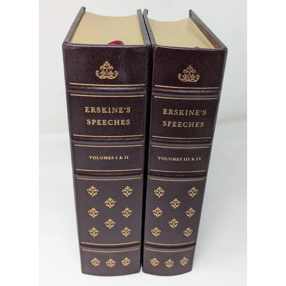 Erskine's Speeches Vol 1, 2, 3, & 4 Special Editions Legal Classic Library 1984